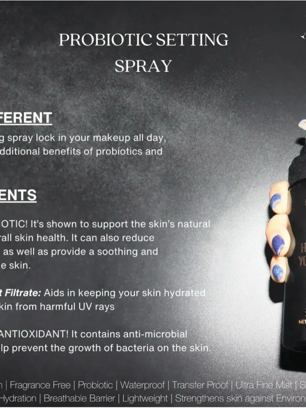 REALHER Hold On To Your Dream Probiotic Setting Spray